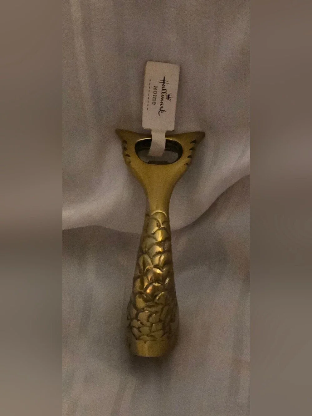 Hallmark Home Brass Bottle Opener Koi Fish Figurine Vintage Tag Attached